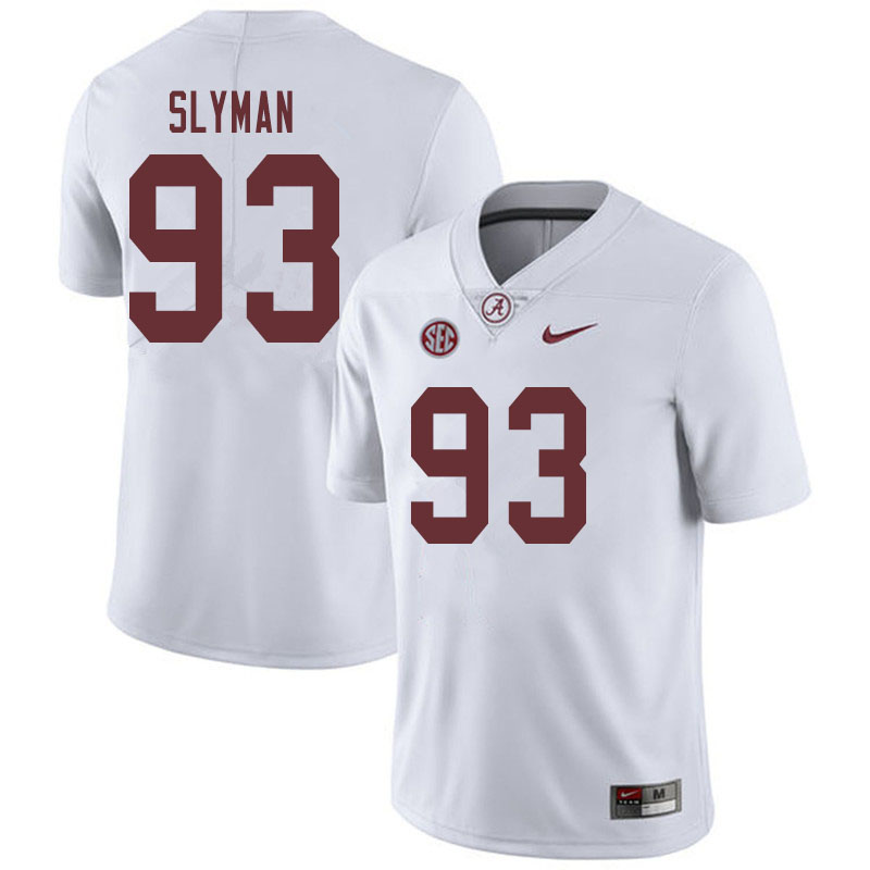 Men #93 Tripp Slyman Alabama Crimson Tide College Football Jerseys Sale-White